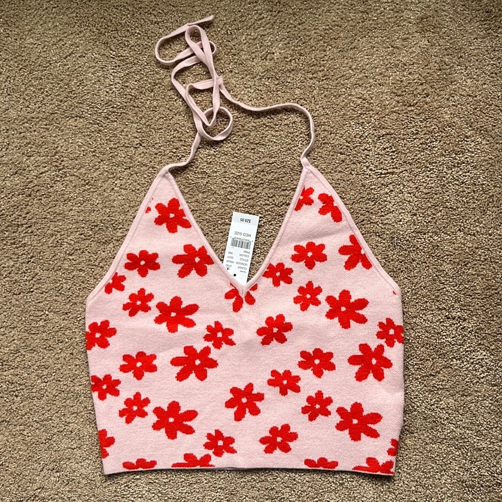 NWT PacSun halter cropped top